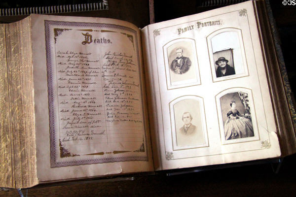 Family album at John Wornall House Museum. Kansas City, MO.