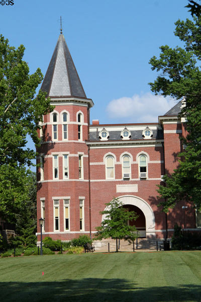 Swallow Hall (former Geography Hall) (1893) hosts Museum of Anthropology on the quad of University of Missouri. Columbia, MO.