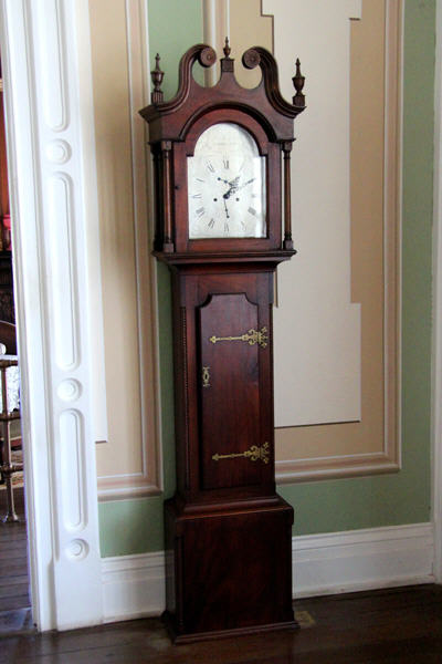 George Town tall clock by John Turnbull at Beauvoir. Biloxi, MS.