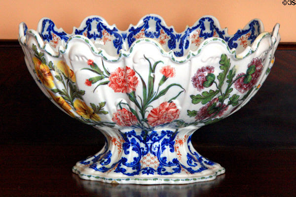 China bowl painted with flowers in Oaks House Museum. Jackson, MS.