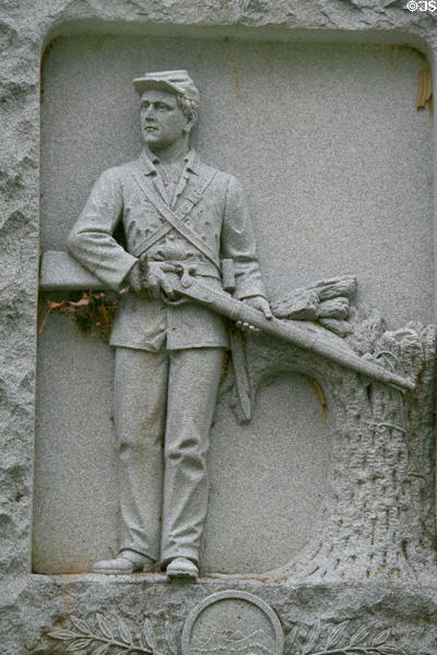 Ohio Monument with soldier holding flintlock. Vicksburg, MS.