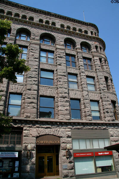 Granite stonework details of T.C. Power Block. Helena, MT.