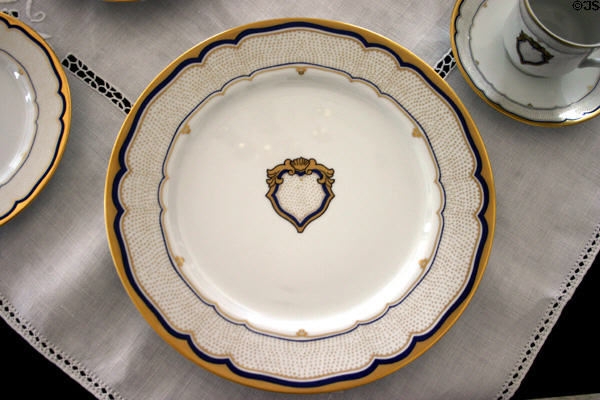 Table setting from Pierce china in Pierce Manse. Concord, NH.