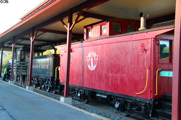 Boston & Maine caboose at New England Transportation Institute & Museum. White River Junction, NH.