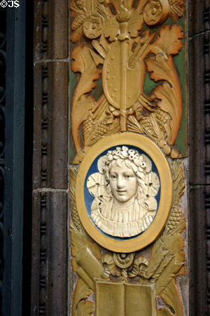 Tile work details on Kelsey Building of Thomas Edison State College. Trenton, NJ.