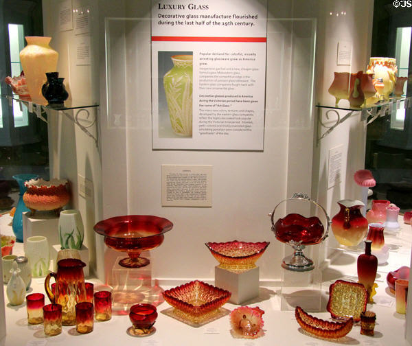 Victorian art glass at Museum of American Glass. Milville, NJ.