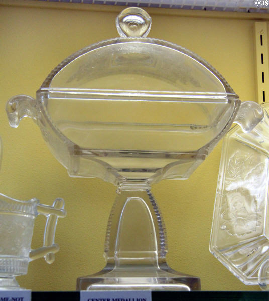 Center Medallion (c1880) by unknown at Museum of American Glass. Milville, NJ.