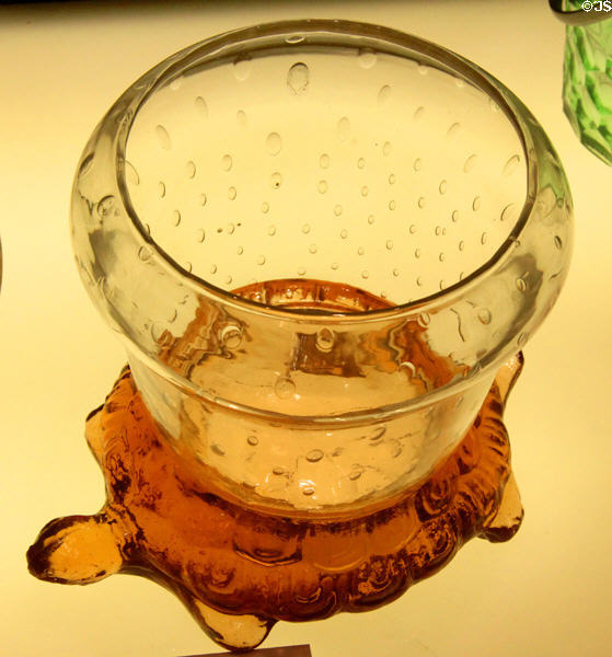 Glass turtle aquarium (c1929) by Fenton Art Glass Co. of Williamstown, WV at Museum of American Glass. Milville, NJ.