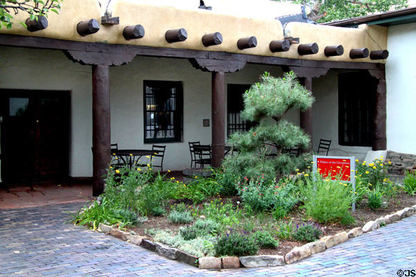 New Mexico History Museum in Palace of the Governors (17thC) former capitol (105 E Palace Ave. on Santa Fe Plaza), Oldest public building in U.S. Santa Fe, NM.