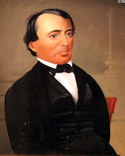 Portrait of Charles Bent, a Taos merchant and first civil governor of New Mexico at New Mexico History Museum. Santa Fe, NM.