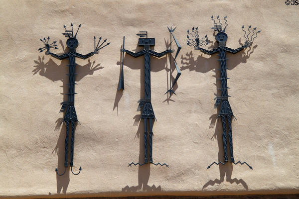 Plant Yei, Protection Yei & Plant Yei sculpture (c1995) by Fred Begay a native Diné on Museum of Indian Arts & Culture. Santa Fe, NM.