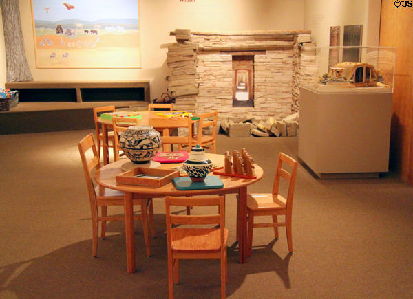 Study gallery in Museum of Indian Arts & Culture. Santa Fe, NM.