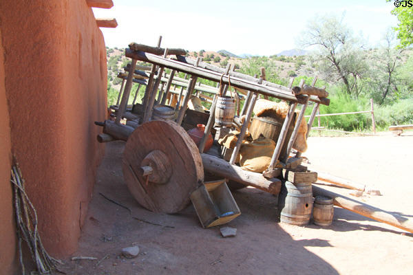 Spanish-style carreta oxcarts at Rancho de las Golondrinas. Santa Fe, NM.