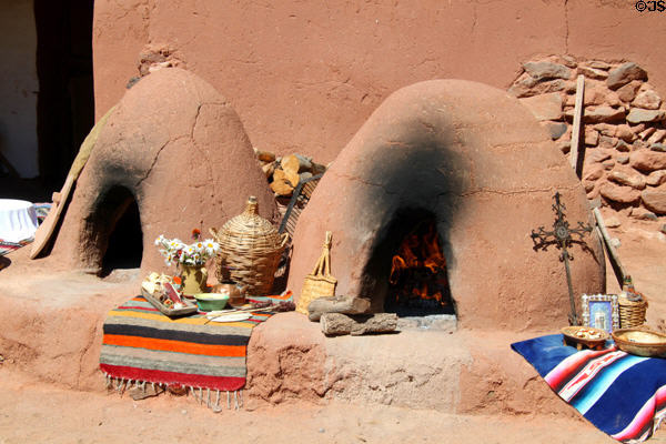 Adobe bake ovens at Rancho de las Golondrinas. Santa Fe, NM.