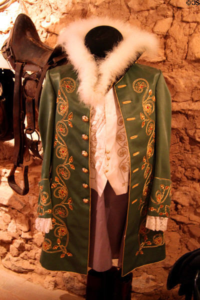 Spanish gentleman's coat & tricorn hat at Rancho de las Golondrinas. Santa Fe, NM.