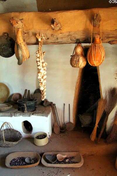 Bell-shaped shepherds hearth at Rancho de las Golondrinas. Santa Fe, NM.