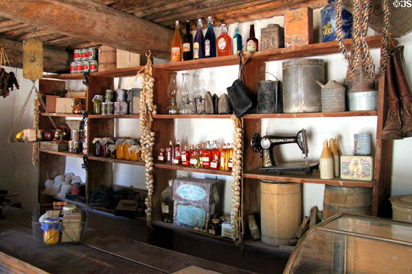 Country store with goods at Rancho de las Golondrinas. Santa Fe, NM.