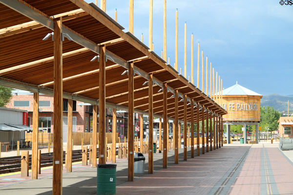 Santa Fe Railyard station platform. Santa Fe, NM.