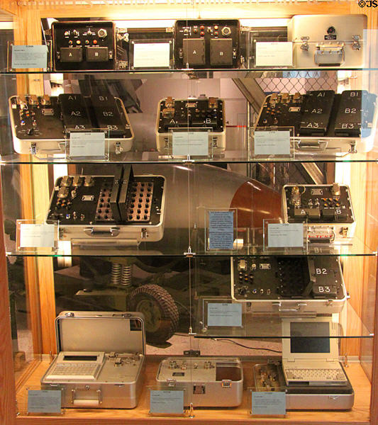 Devices to control nuclear weapons from several decades at National Museum of Nuclear Science & History. Albuquerque, NM.