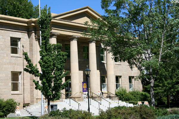 Heroes Memorial Building (1921) (198 N. Carson St.) (twin to Ormsby County Courthouse). Carson City, NV. Architect: Frederic DeLongchamps.