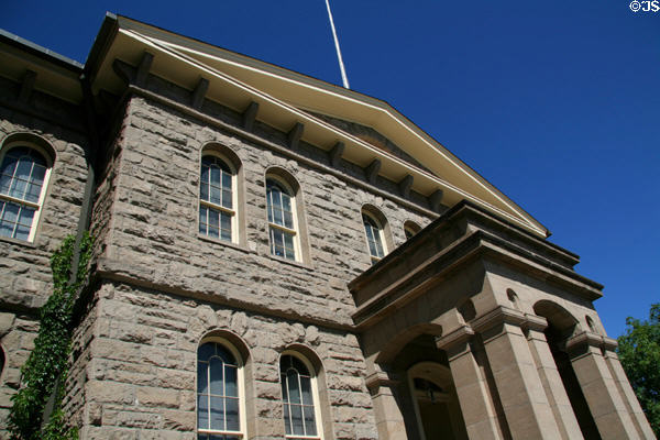Nevada State Museum (1869) (600 N. Carson St.) in former Carson City Mint (1870-93) building. Carson City, NV. Style: Neoclassical. Architect: Alfred Mullett. On National Register.