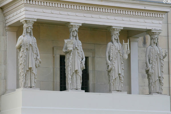 Caryatids representing the arts on porch of Albright-Knox Art Gallery. Buffalo, NY.
