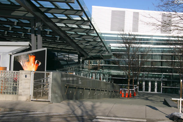Entrance of Corning Museum of Glass. Corning, NY.