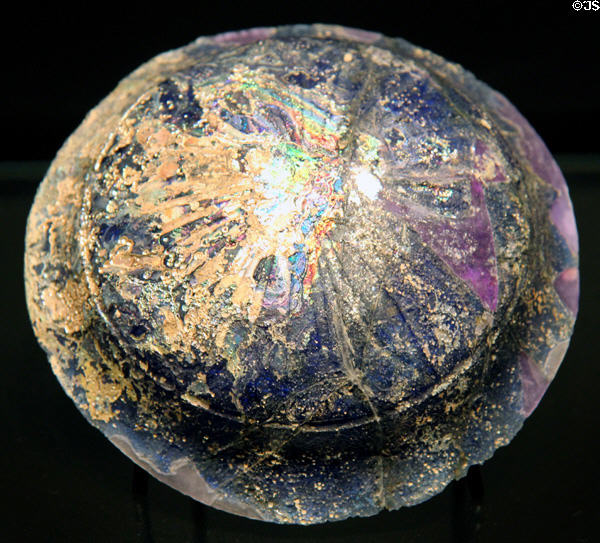 Eastern Mediterranean glass bowl (425-350 BCE) at Corning Museum of Glass. Corning, NY.