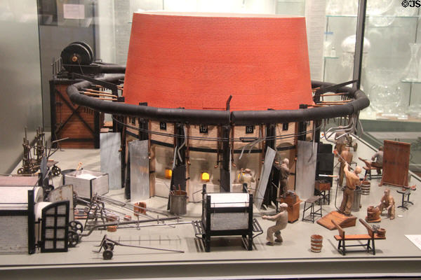 Model of glass factory at Corning Museum of Glass. Corning, NY.