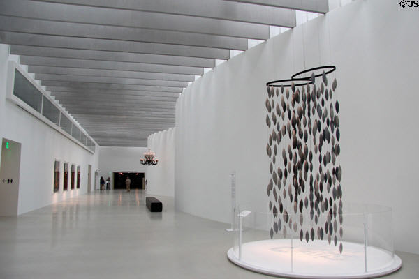 Gallery with modern art glass at Corning Museum of Glass. Corning, NY.