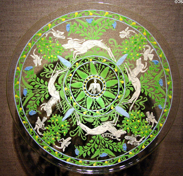 Spanish glass Tazza (1560-1600) from Barcelona at Corning Museum of Glass. Corning, NY.