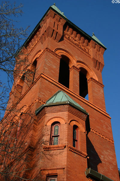 Tower of First Methodist Church. Corning, NY.