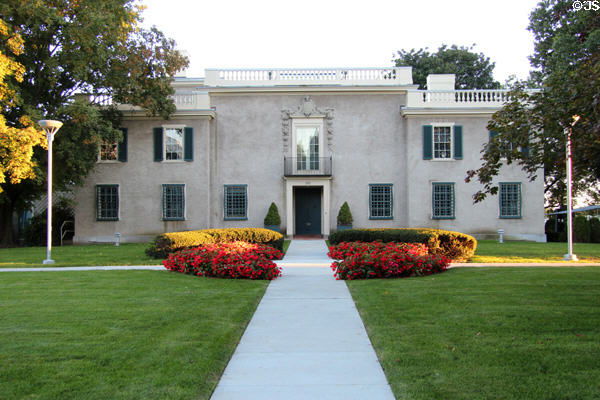 Hyde House (1912) (161Warren St.) original home Hyde Collection founders Charlotte Pruyn Hyde & Louis Fiske Hyde. Glens Falls, NY. Style: American Renaissance. Architect: Henry Forbes Bigelow. On National Register.