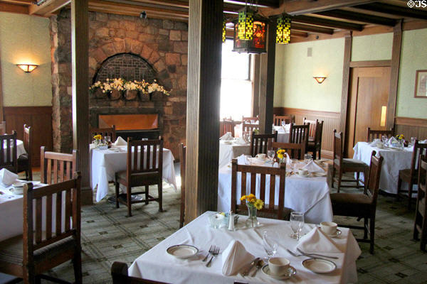 The Library, now a restaurant adjacent to original print shop at Roycroft Inn. East Aurora, NY.