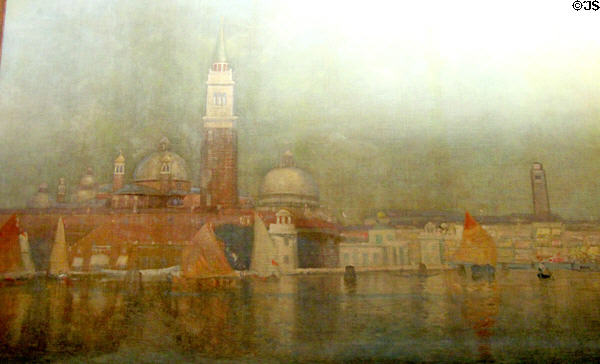Venice lobby mural detail at Roycroft Inn. East Aurora, NY.