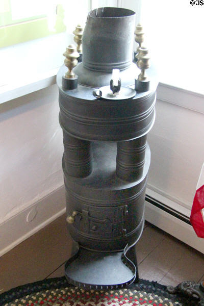 Freestanding room heating stove at Millard Fillmore House. East Aurora, NY.