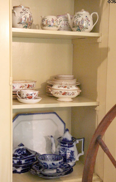 Porcelain dinner services at Millard Fillmore House. East Aurora, NY.