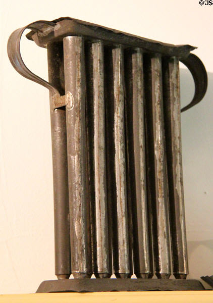Tin candle mold at Millard Fillmore House. East Aurora, NY.
