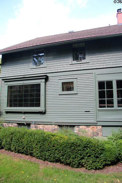 Rear facade at Elbert Hubbard Roycroft Museum. East Aurora, NY.