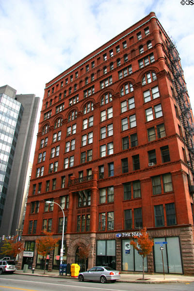 Wilder Building (1887) (1 E. Main St. at State). Rochester, NY. Style: Victorian Romanesque. Architect: Andrew Jackson Warner. On National Register.