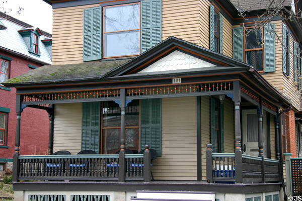 Eastlake Queen Anne house (1888) (101 Adams St.). Rochester, NY.
