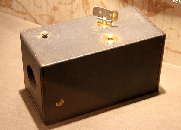 No. 1 Kodak camera, serial #10412 (c1889) at Eastman House. Rochester, NY.
