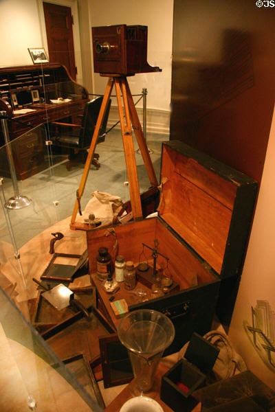 Replica of early photography studio at Eastman House. Rochester, NY.