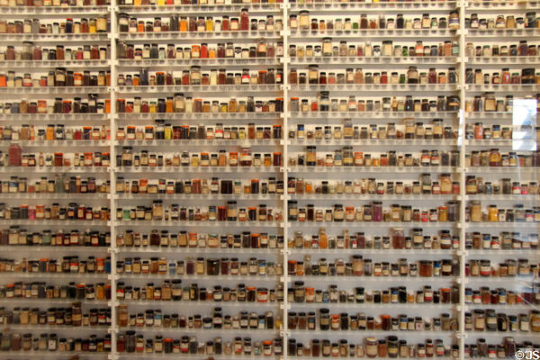 Collection of powdered synthetic dye samples collected by the Technicolor Motion Picture Corp. (1929-75) at Eastman House. Rochester, NY.