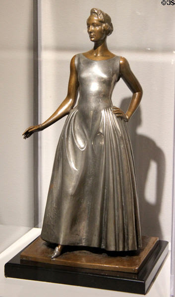 Mrs. J. Sibley Watson, Jr. nickel-plated bronze portrait statuette (1925) by Gaston Lachaise at Memorial Art Gallery. Rochester, NY.