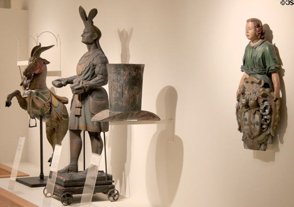 American antique objects in gallery at Memorial Art Gallery. Rochester, NY.
