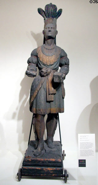Cigar store Indian (c1870) attrib. Thomas V. Brooks at Memorial Art Gallery. Rochester, NY.