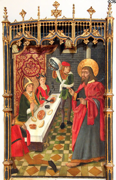 Scene from Life of St Andrew painting (1500s) from Spain at Memorial Art Gallery. Rochester, NY.