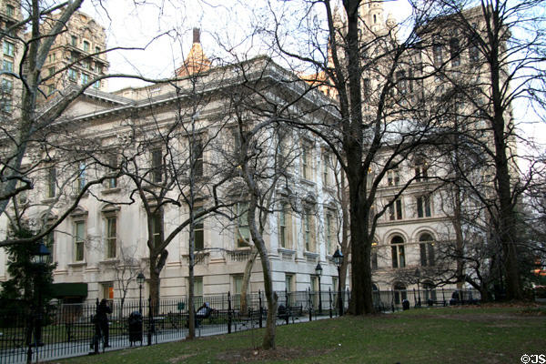 New York County or Tweed Courthouse (1861-81) (52 Chambers St.). New York, NY. Style: Italianate & Gothic. Architect: John Kellum & Leopold Eidlitz. On National Register.