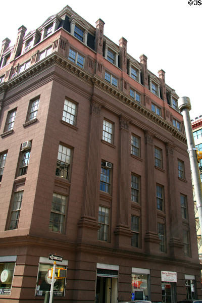 Odd Fellows Hall (1881) (165-171 Grand St.). New York, NY. Style: Italianate. Architect: Trench & Snook + John Buckingham. On National Register.